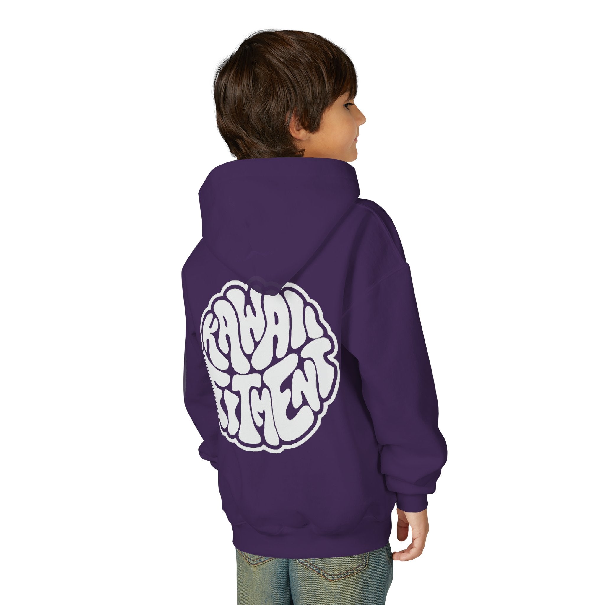 Sweat à capuche pour enfant  Logo rétro à bulles