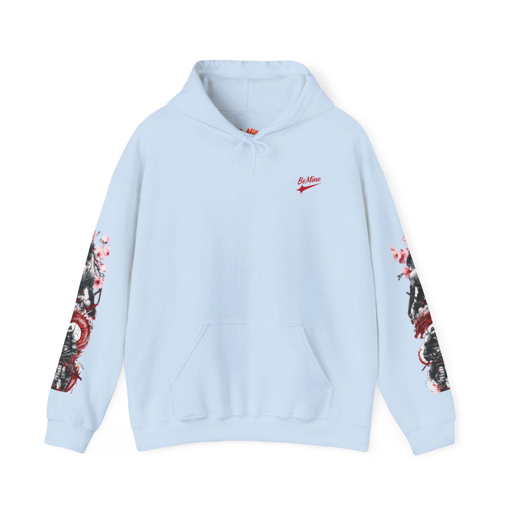 Sweat à capuche Unisexe -  japonais à manches dragon avec kanji de fleur de cerisier