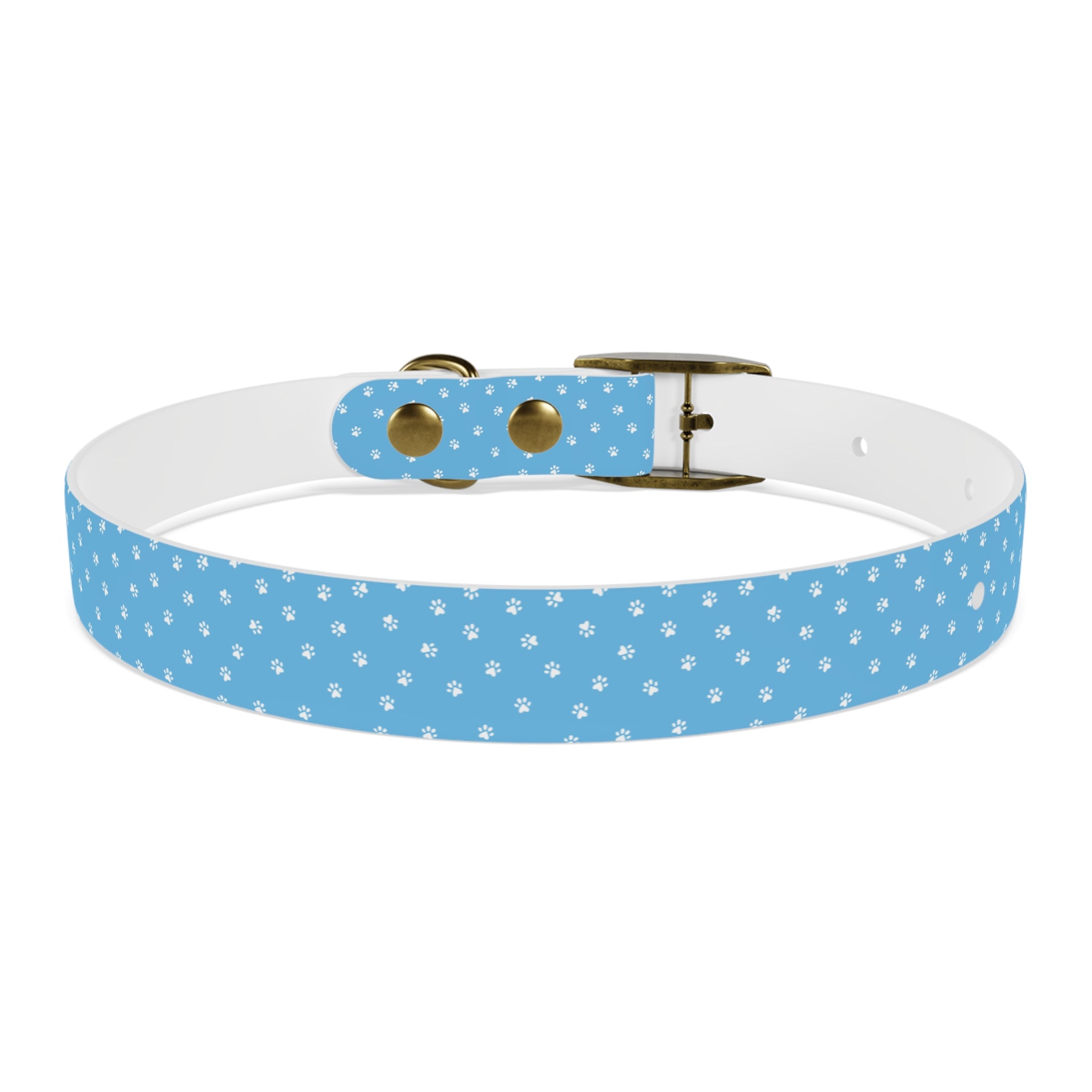 Collier pour chien à motif de patte bleue