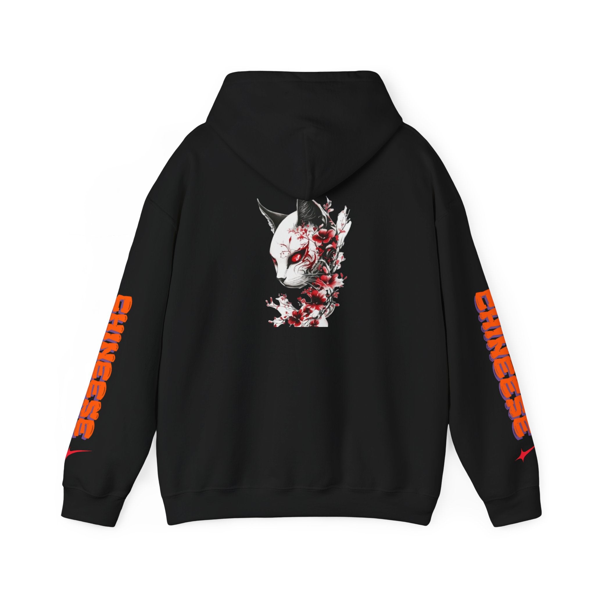 Sweat à capuche Unisexe — Pull graphique Blood Blossom Fox « CHINESE »