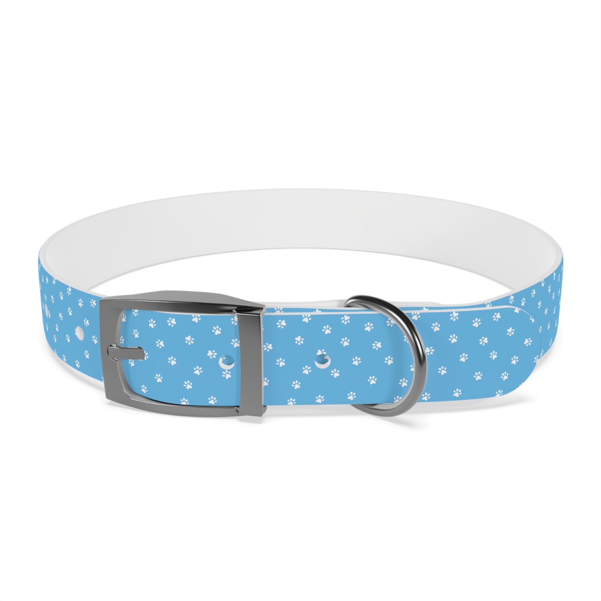 Collier pour chien à motif de patte bleue