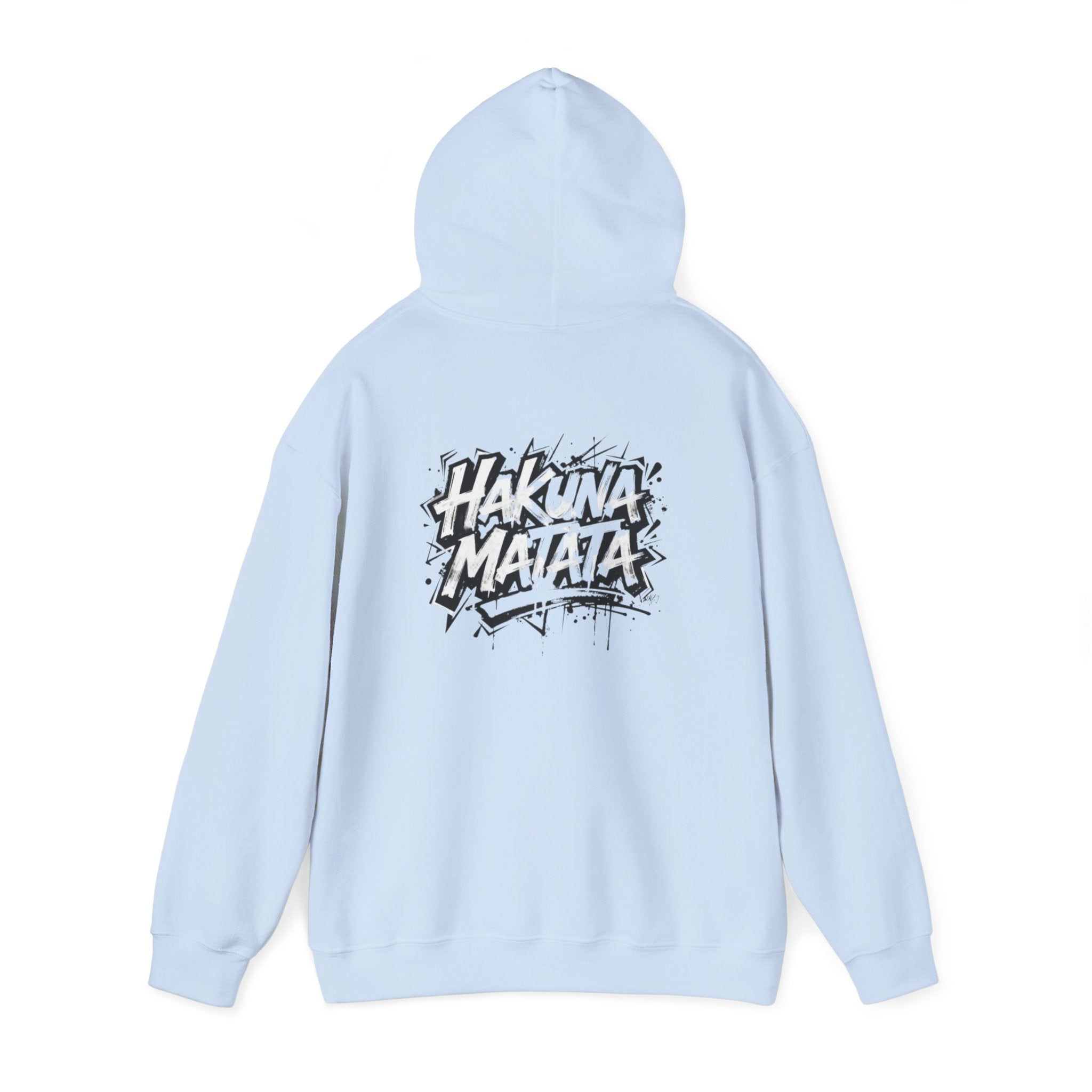 Sweat à capuche en coton avec imprimé graffiti « Hakuna Matata »