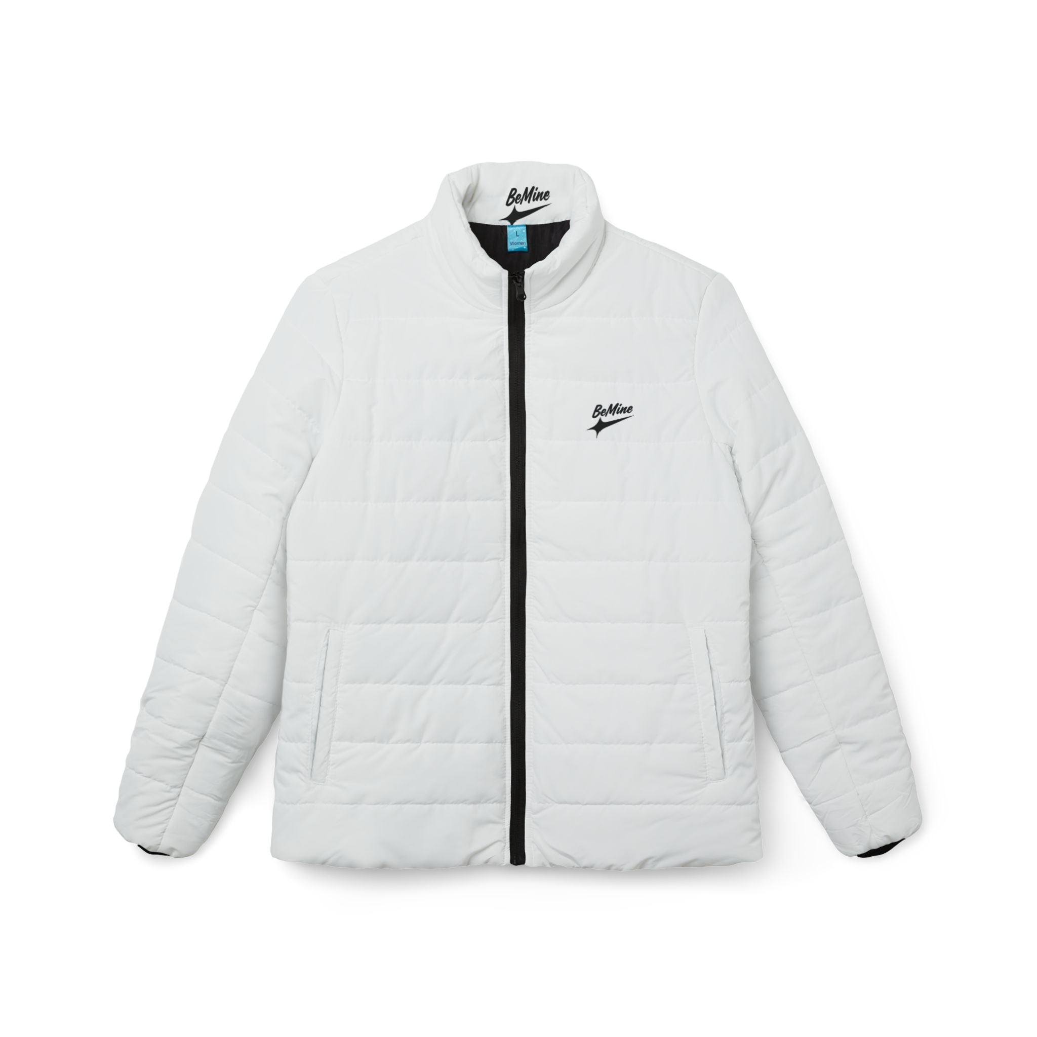 Manteau d'hiver blanc matelassée pour femme