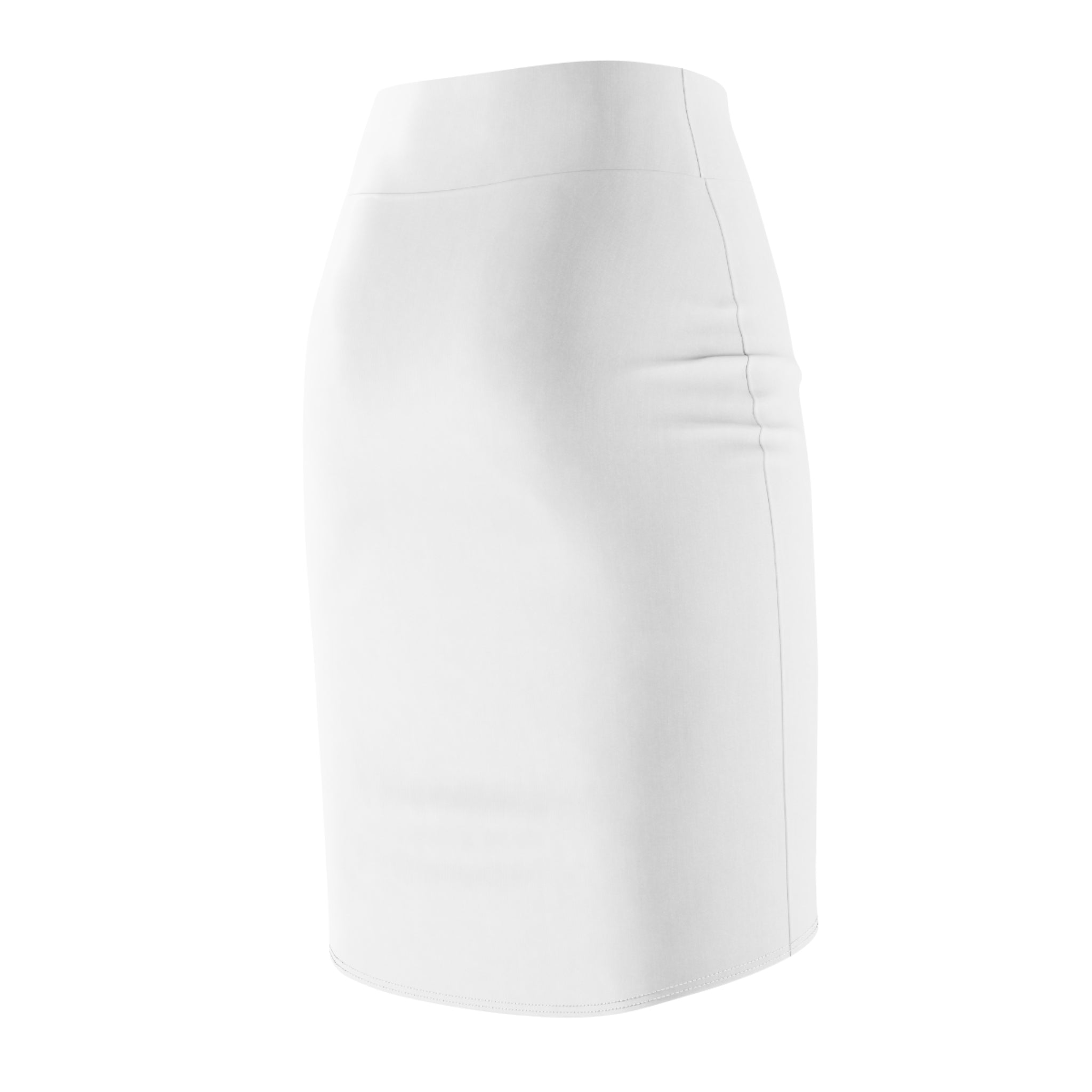 Jupe crayon blanche pour femme – Jupe classique AOP personnalisable pour le travail et les loisirs