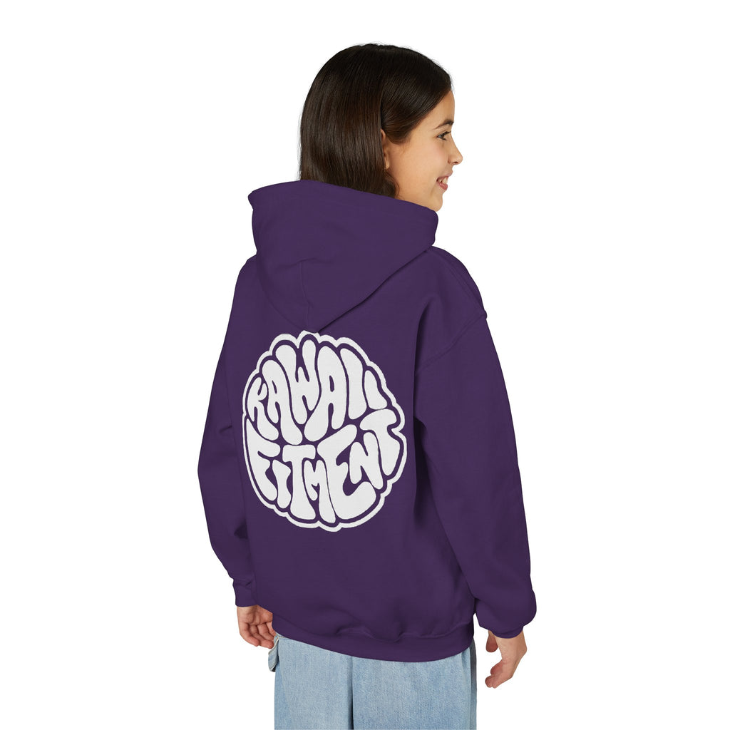 Sweat à capuche pour enfant  Logo rétro à bulles