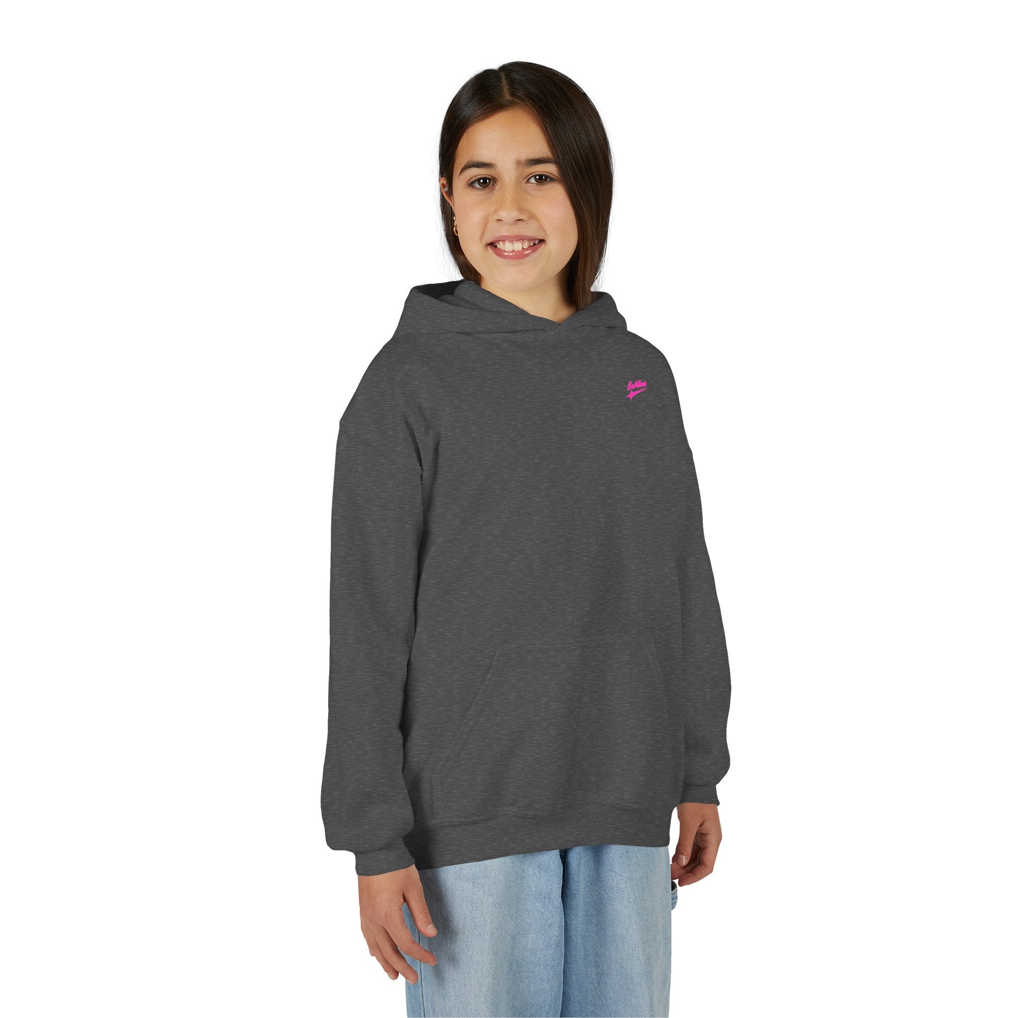 Sweat à capuche pour fille Motif cœur éclair rose