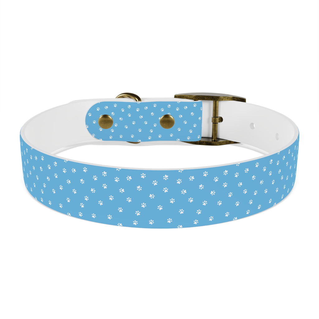 Collier pour chien à motif de patte bleue