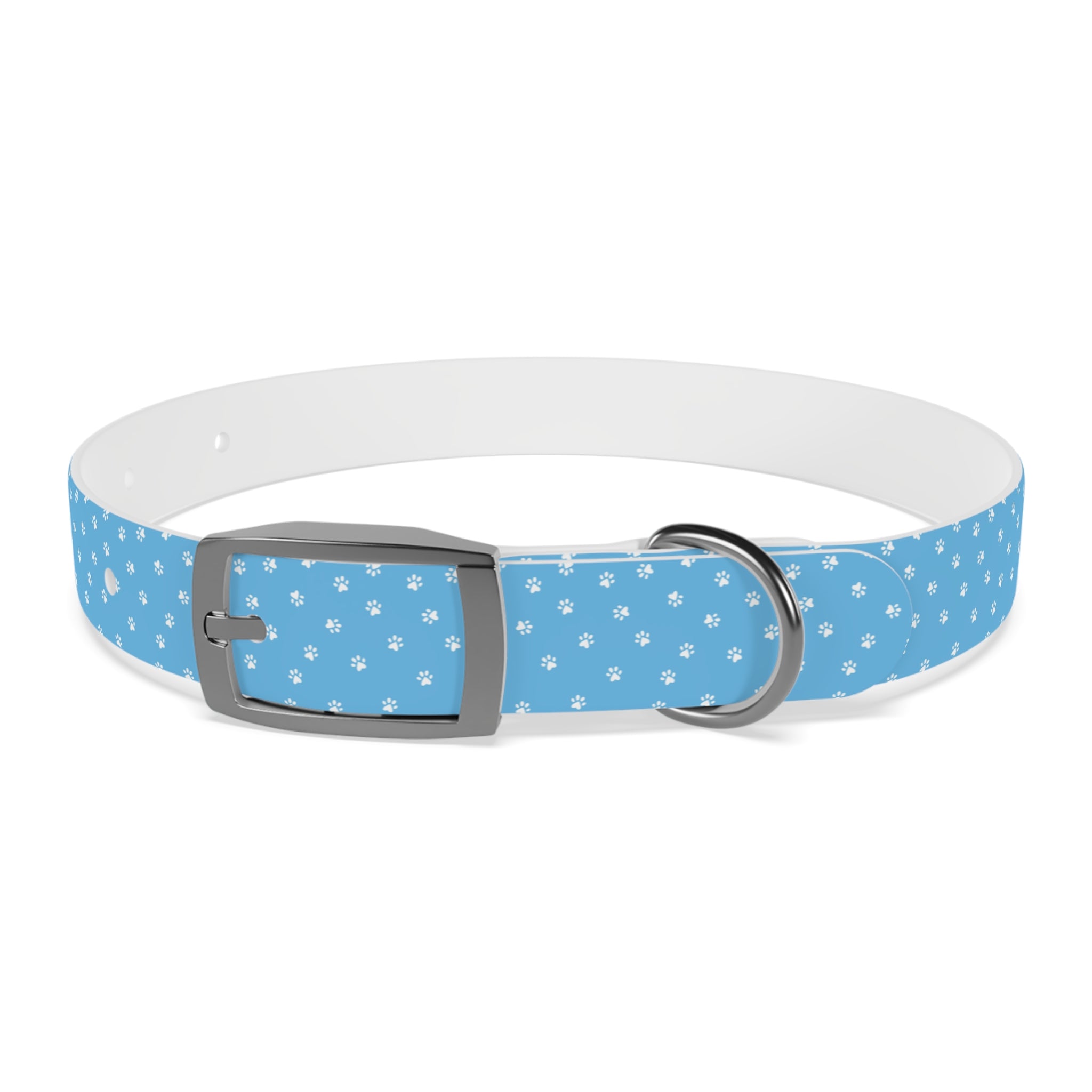 Collier pour chien à motif de patte bleue