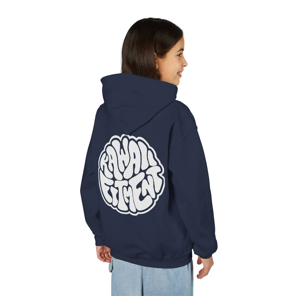 Sweat à capuche pour enfant  Logo rétro à bulles