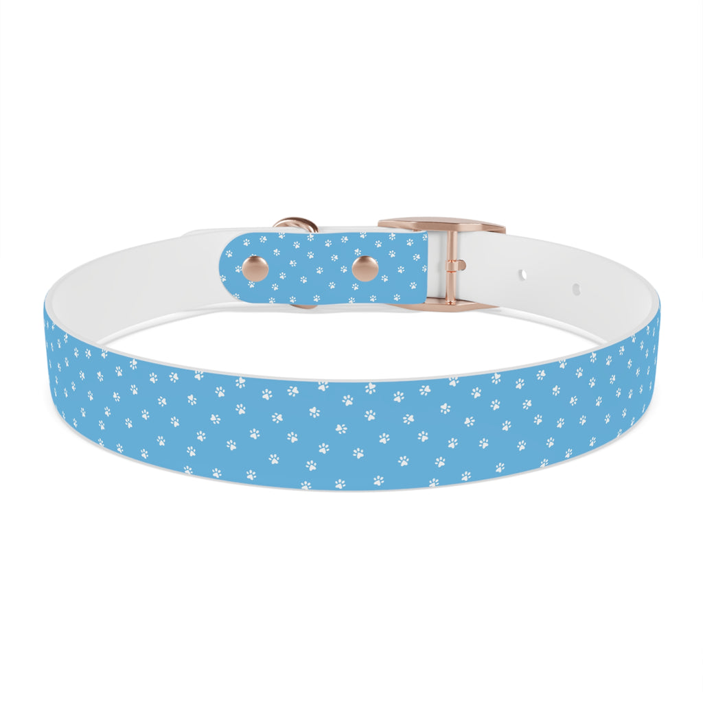 Collier pour chien à motif de patte bleue