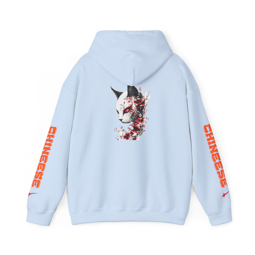 Sweat à capuche Unisexe — Pull graphique Blood Blossom Fox « CHINESE »